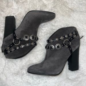 Suede High Heel Cowboy Booties Belle Sigerson Morrison